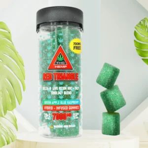 red triangle gummies green apple blue raspberry 350mg. – 20pcs.