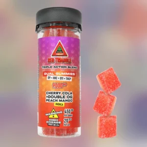 RED TRIANGLE GUMMIES  CHERRY COLA PEACH MANGO  450mg. – 20pcs.