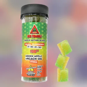 red triangle gummies green apple peach 450mg. – 20pcs.